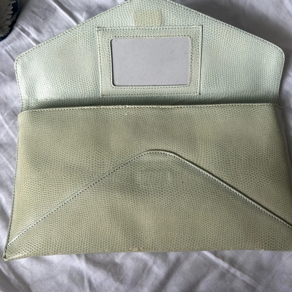 Marjorie Bloom Collection Green Clutch: Shoulder Bag Seahorse Embellished